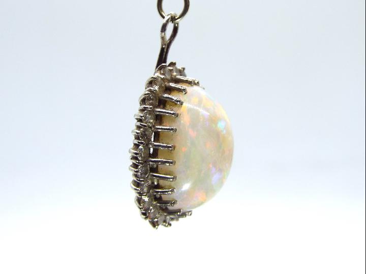 18ct gold - A white metal, opal and diam - Image 2 of 9