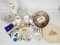 Lot comprising glassware, ceramics to include Nao, Aynsley, Royal Worcester, Royal Doulton,