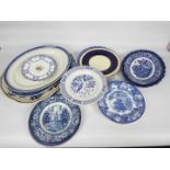 A collection of predominantly blue and white ceramics, to include Royal Doulton, Spode Italian,