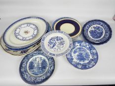 A collection of predominantly blue and white ceramics, to include Royal Doulton, Spode Italian,