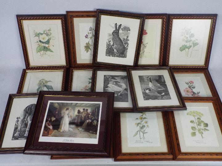 A collection of framed prints comprising
