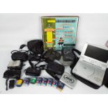 Lot to include cameras comprising Olympus, Canon and Minolta, a portable DVD player,