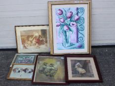 A collection of pictures, paintings, pri