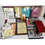 Philately - Binders of stamps to include Jersey mint stamps, American Commemorative Collections,