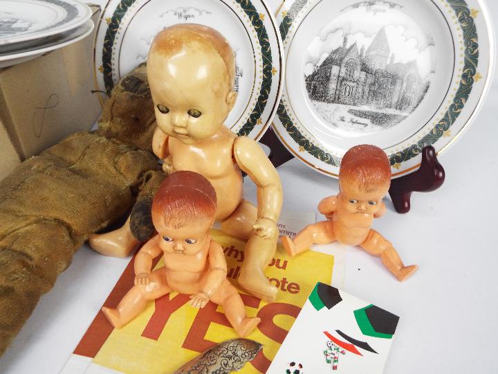 A mixed lot to include vintage dolls and a bear, small quantity of ceramics and plated ware, - Image 3 of 6