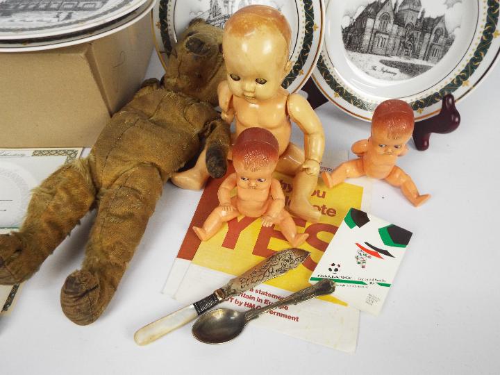 A mixed lot to include vintage dolls and a bear, small quantity of ceramics and plated ware, - Image 2 of 6