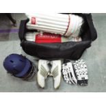 A quantity of cricket equipment to inclu
