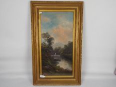 A framed and glazed landscape scene, signed by the artist W Collins,