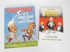 Two signed football related books compri