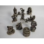 A collection of pewter Myth & Magic and similar figures,