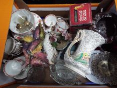 A mixed lot to include ceramics, glasswa