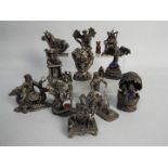 A collection of pewter Myth & Magic and similar figures,