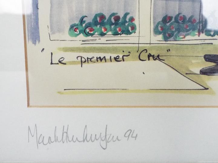 Mark Huskinson (1935-12018) - 'Le Premier Cru', a risque colour print, - Image 2 of 3