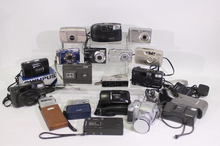 Photography - A collection of cameras to include Pentax, Fuji, a Minolta 16 Model P,