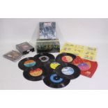 Lot to include Star Wars audio books, a small quantity of 7" vinyl records comprising Kate Bush,