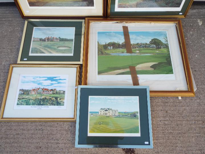 Six prints of golfing interest to include Graeme Baxter, Peter Slater and similar, - Image 2 of 3