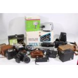 Photography - A collection of cameras to include Pentax, Agfa, Panasonic and similar,