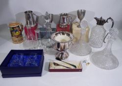 Lot to include decanters, tankards, goblets and similar, part boxed.