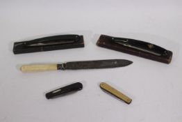 Lot to include two straight razors, one a Puma and the other J Brauner, both in cases,
