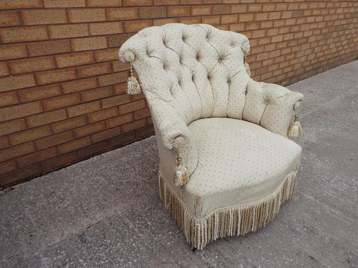 An upholstered armchair. - Image 2 of 2