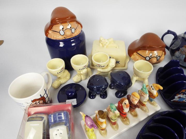 Various promotional ceramics to include Lurpak, Tetley, Clover Snow White toast rack and similar. - Image 2 of 5