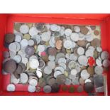 A collection of UK and foreign coins, a small quantity with silver content.