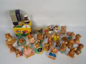 A collection of Pendelfin rabbit figures