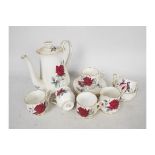 Royal Albert - A part coffee service in the Sweet Romance pattern, fifteen pieces.