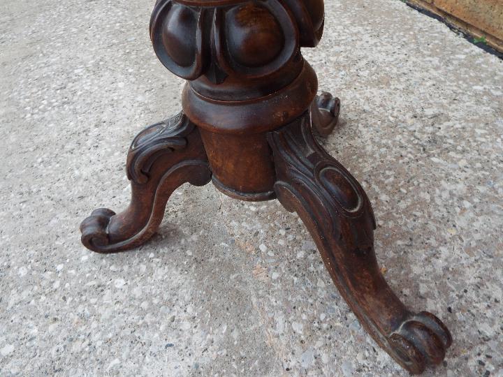 A rise and fall piano stool on carved tripod supports. - Image 3 of 3