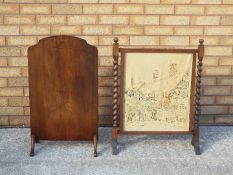 Two vintage fire screens.