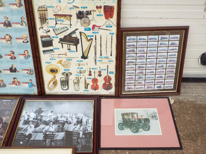 A collection of framed prints, various image sizes. - Image 4 of 5