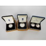 Silver proof coins comprising a 1994 two pound coin,