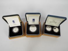 Silver proof coins comprising a 1994 two pound coin,