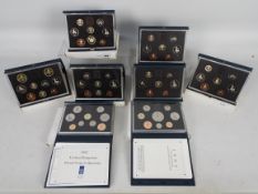 Royal Mint UK Proof Coins Collection sets, 1986 to 1993 inclusive,