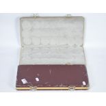 Two Liberty mint coin / medallion display cases in burgundy with a sponge and felt linning.