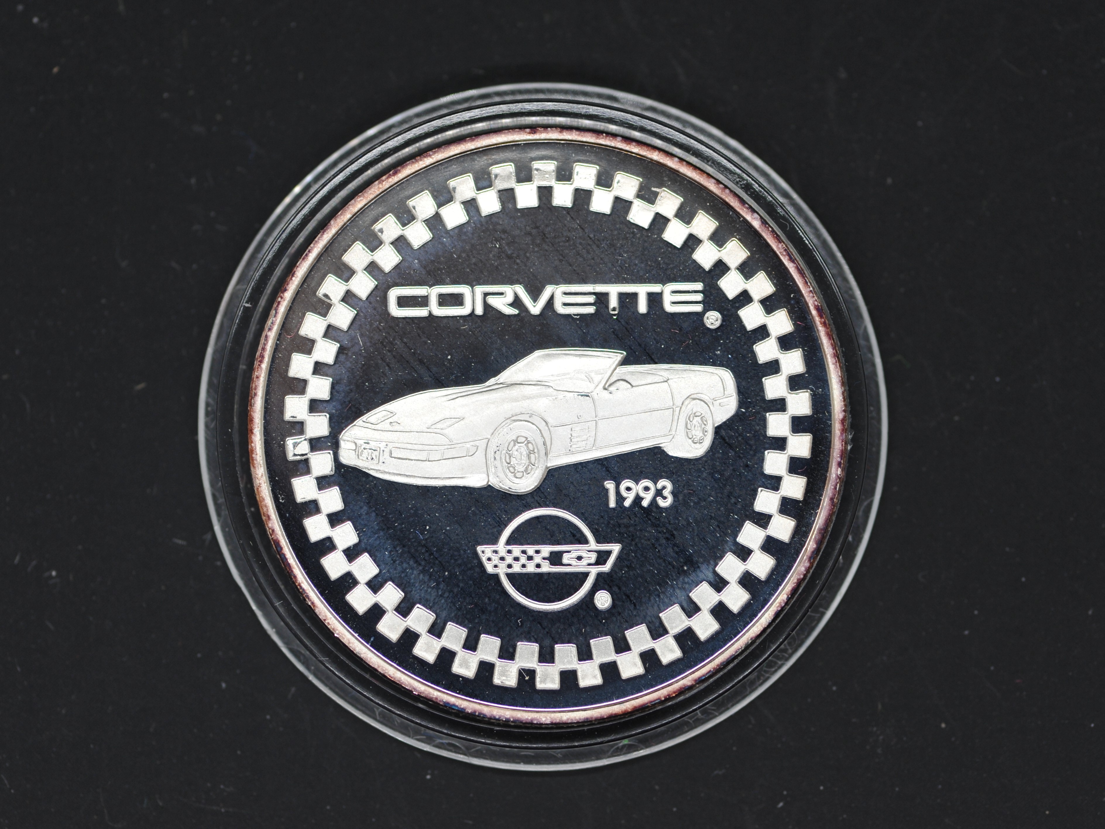 Silver - Corvette 40th Anniversary- A 1 troy oz (31.1 grams) fine grade .