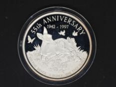 Silver - Disney BAMBI 55th ANNIVERSARY- A 1 troy oz (31.1 grams) fine grade .