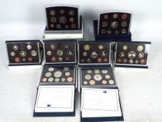 Royal Mint United Kingdom Proof Coins Collection sets comprising 1994 to 2001 inclusive,