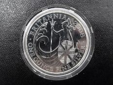 The Historic Coins of Great Britain - a 2008 1 ounce Silver Britannia, .