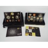 Two Royal Mint United Kingdom Proof Coin Collection sets comprising 2008 and 2010,