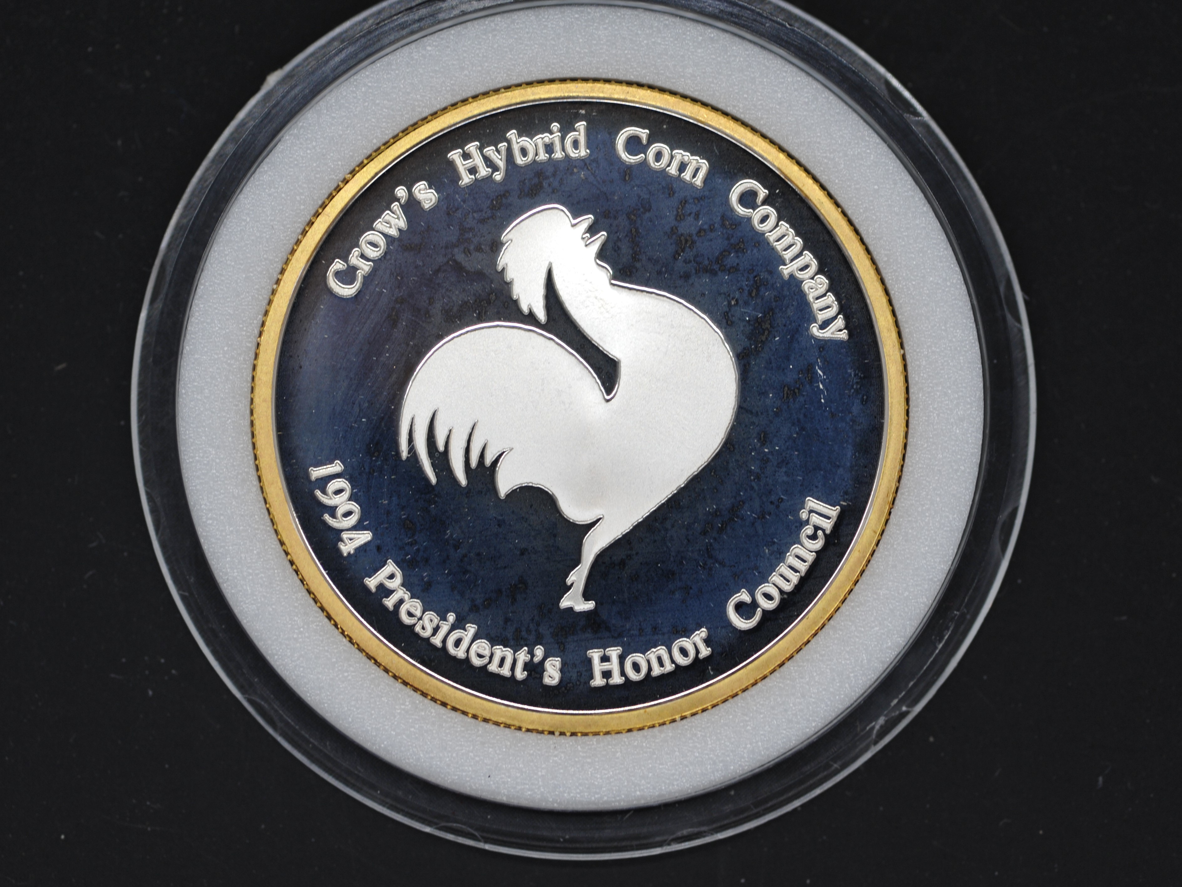 Silver - Crows hybrid corn company- A 1 troy oz (31.1 grams) fine grade . - Image 2 of 2