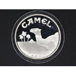 Silver - Camel cigarettes- A 1 troy oz (31.1 grams) fine grade .