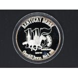Silver - Kentucky Derby- A 1 troy oz (31.1 grams) fine grade .