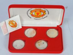 Silver - Four Manchester United treble medals 1998-1999- A RARE set of for 1 troy oz (31.
