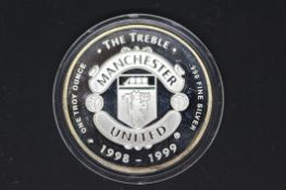 Silver - European Cup - Manchester United - a rare 1 troy oz (31.1 grams) fine grade .