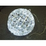 A boxed 30 cm white LED twinkling ball.