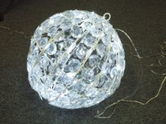 A boxed 30 cm white LED twinkling ball.