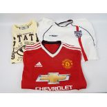 Football Shirts - three sports rhirts comprising Manchester United by Adidas (size L?),