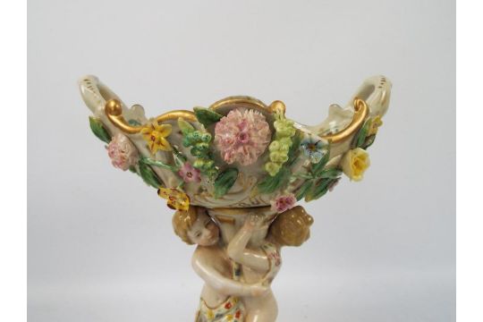 A Meissen style figural centerpiece with - Image 2 of 6