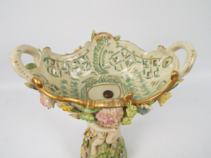 A Meissen style figural centerpiece with - Image 5 of 6